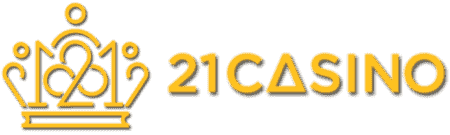 21Casino Golden crown logo with with black shadow