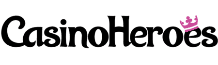 Casinoheroes logo with bright pink crown