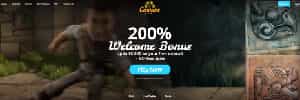 Homepage lobby of Casimba Casino with selection of slots