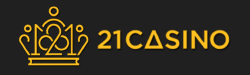 Golden crown logo of 21Casino with ace of clubs
