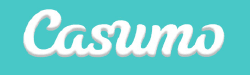 Casumo Casino logo written in white, bold, cursive script 