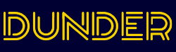 Dunder Casino Logo in yellow with double line font style