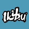 Ikibu Casino logo in black and white rough style calligraphy 