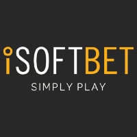 Isoftbet logo in narrow gold and white text